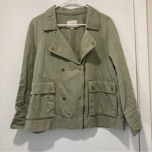 LOFT Olive Green Double-Breasted Women's Jacket